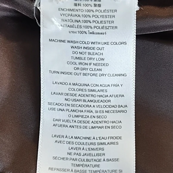 Michael Kors Woman's Puffer Jkt Lightweight Vest Gold Hardware Brown White Zebra - Picture 9 of 11